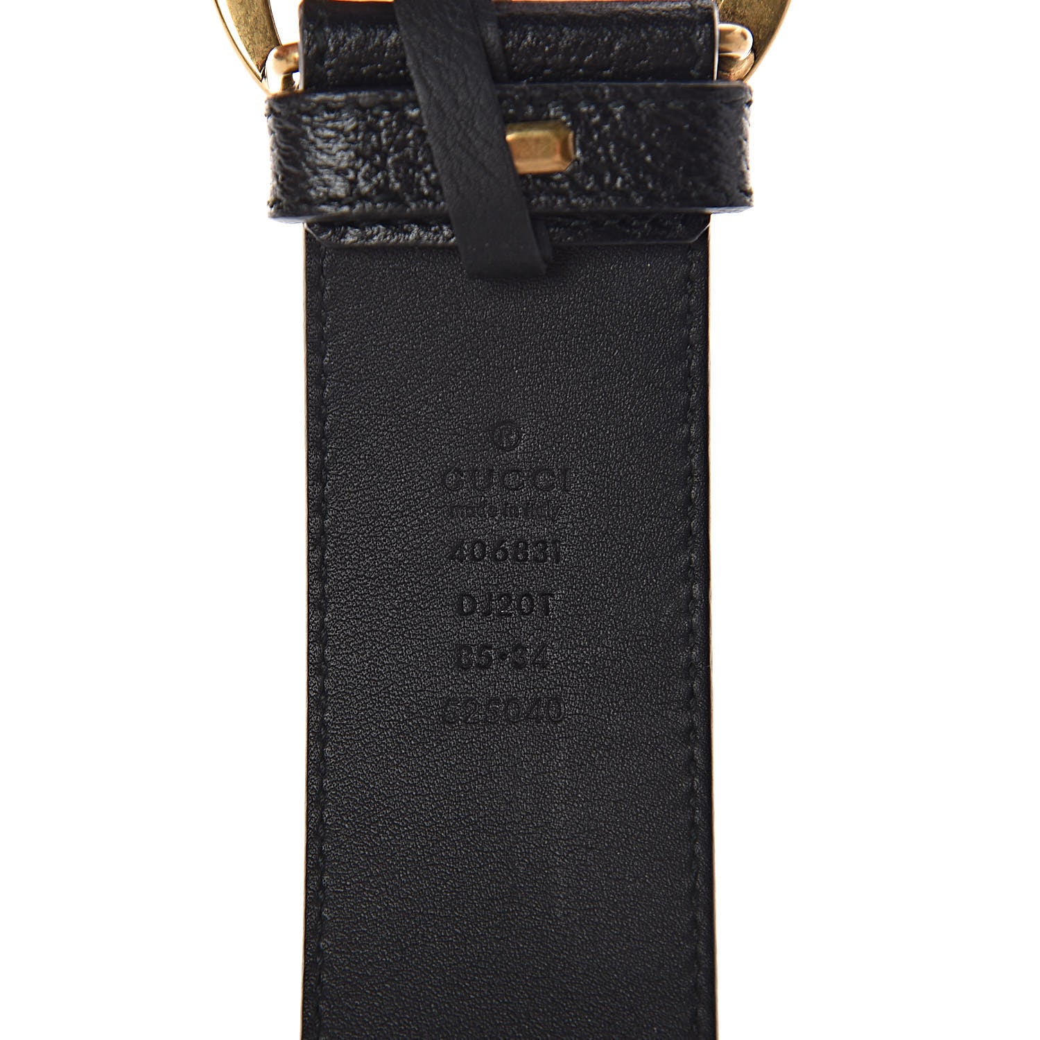 Gucci Textured Calfskin Double G 40mm Belt 85 34 Black 6 of 6