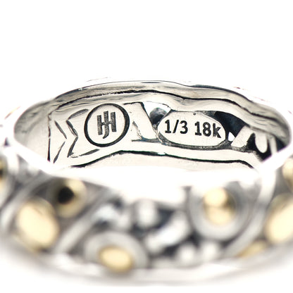 John Hardy Sterling Silver 18K Yellow Gold Jaisalmer Dot Band Ring 54 7 4 of 4