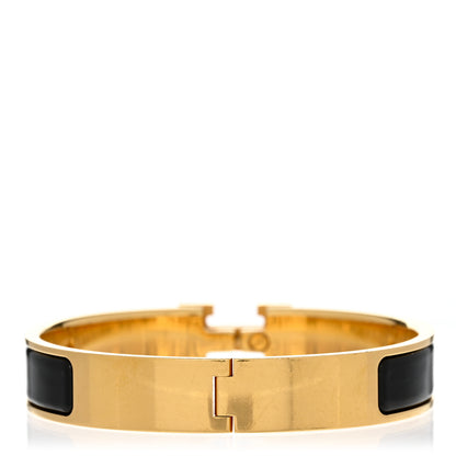 Hermes Enamel Narrow Clic Clac H Bracelet PM Black 3 of 4