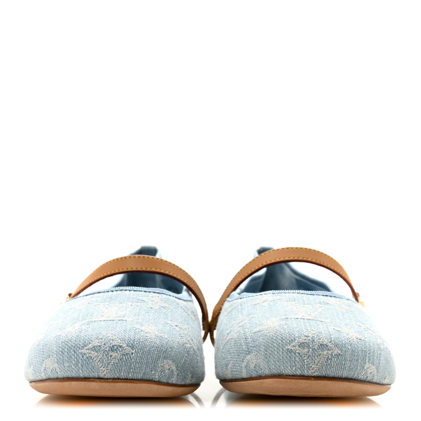 Denim Monogram Romy Flat Ballerinas 41 Blue