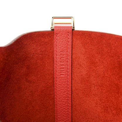 Hermes Taurillon Clemence Picotin Lock 22 MM Rouge De Coeur 7 of 11