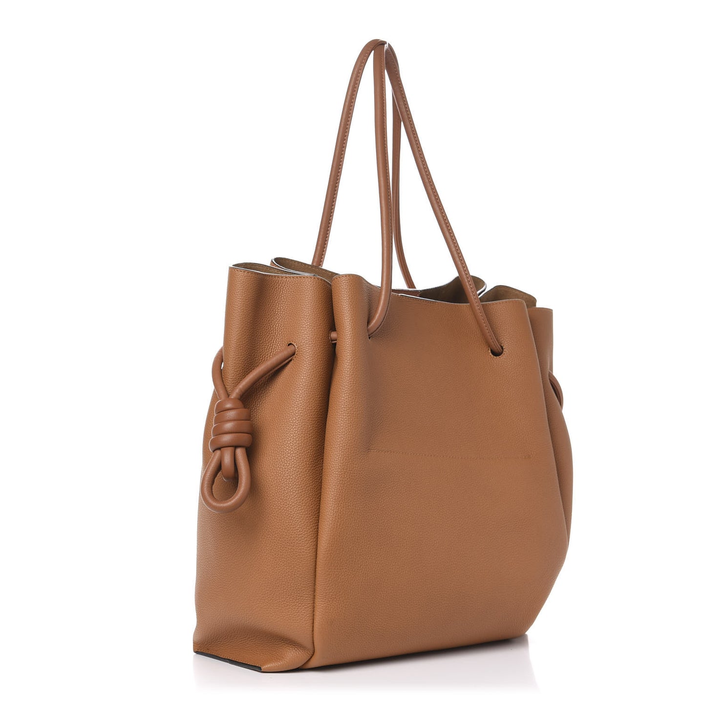Calfskin Medium Flamenco Knot Bag Tan Light Caramel