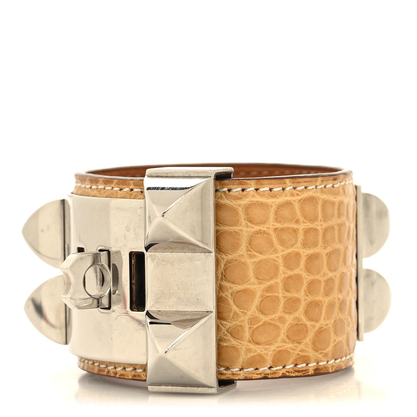 Matte Alligator Collier De Chien CDC Bracelet S Maize