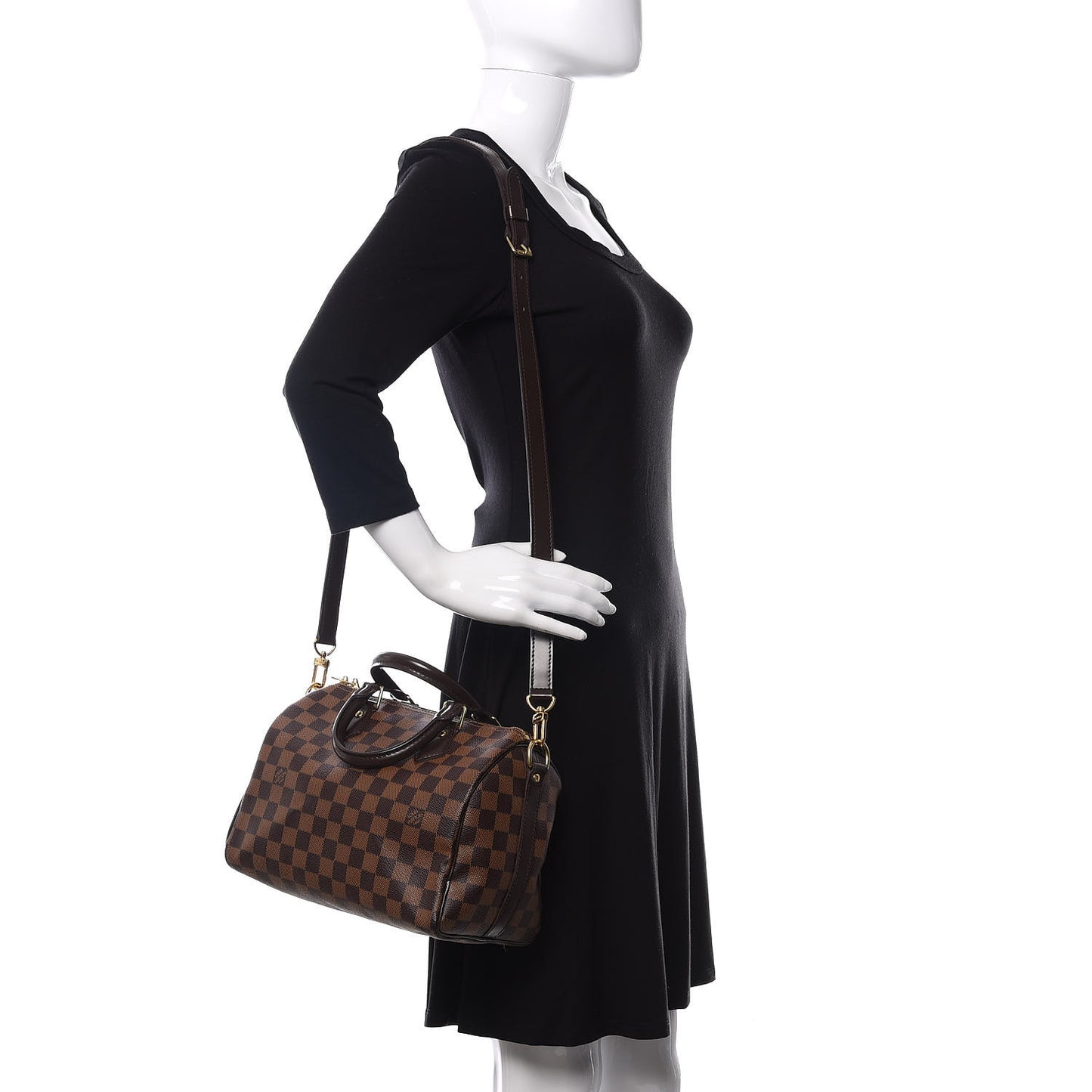 Damier Ebene Speedy Bandouliere 25