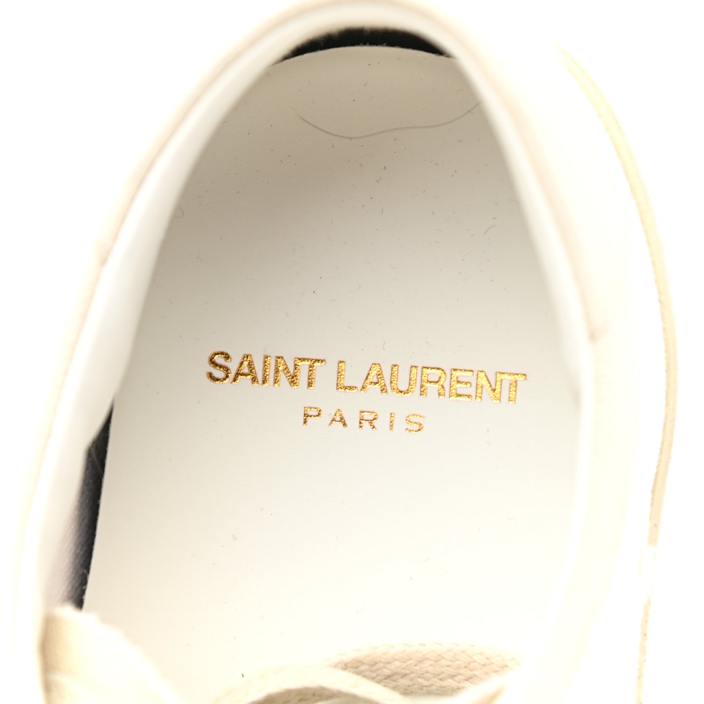 Distressed Canvas Court Classic Sneakers 36 Panna