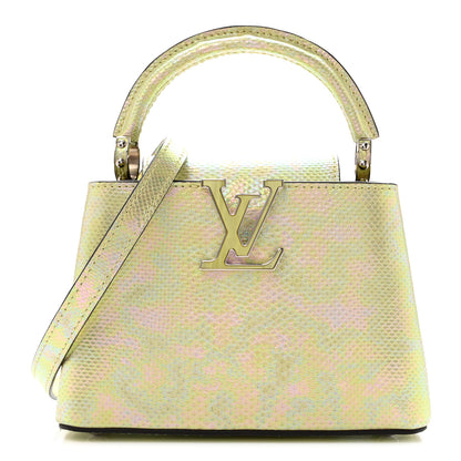 Louis Vuitton Iridescent Karung Capucines Mini Petrol 1 of 10