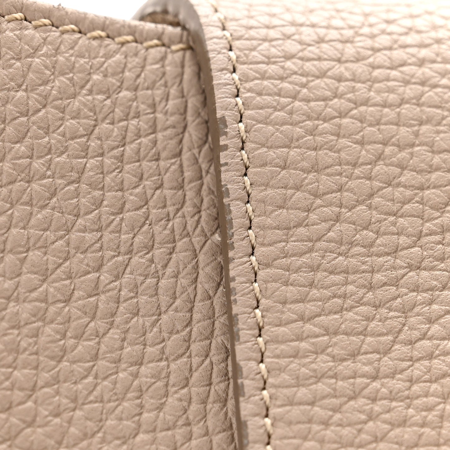 Supple Grained Calfskin Medium Big Bag Sand