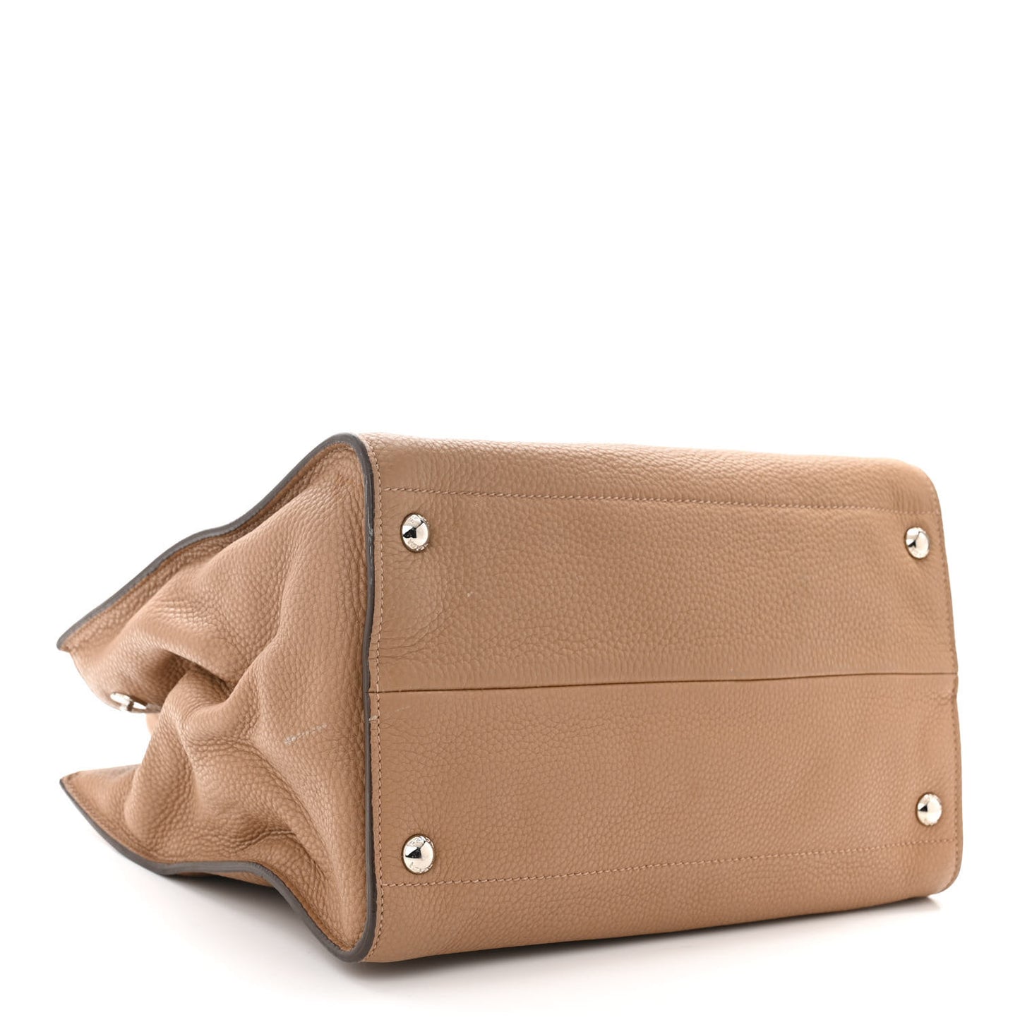 Vitello Daino Shopping Tote Sesamo
