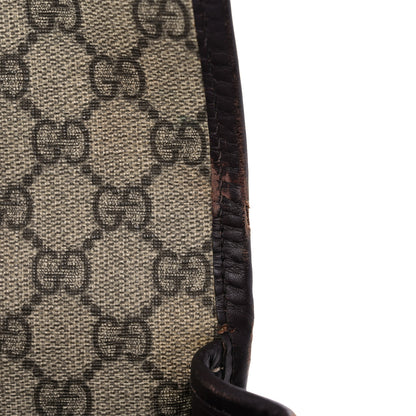 Gucci GG Plus Monogram Medium Double Buckle Flap Messenger Bag Beige Dark Brown 24 of 28