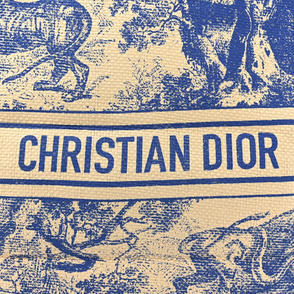 Christian Dior Straw Dioriviera Tote Blue 6 of 9
