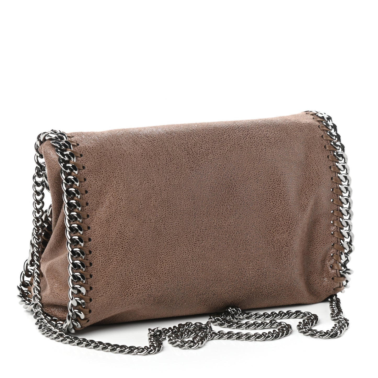 Shaggy Deer Mini Falabella Fold Over Tote Taupe