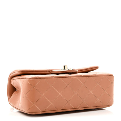 Chanel Lambskin Quilted Mini Rectangular Flap Brown 4 of 11