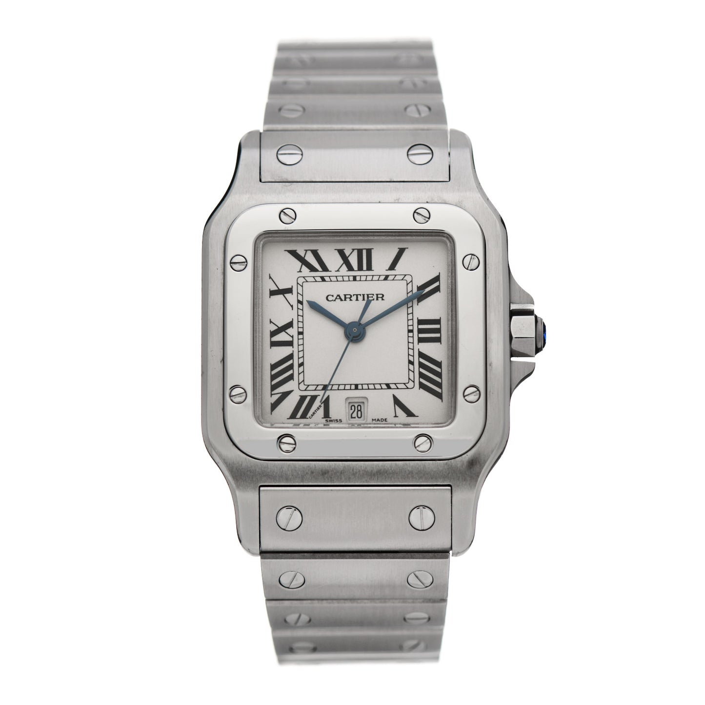 Stainless Steel 29mm Santos De Cartier Galbee Quartz Watch
