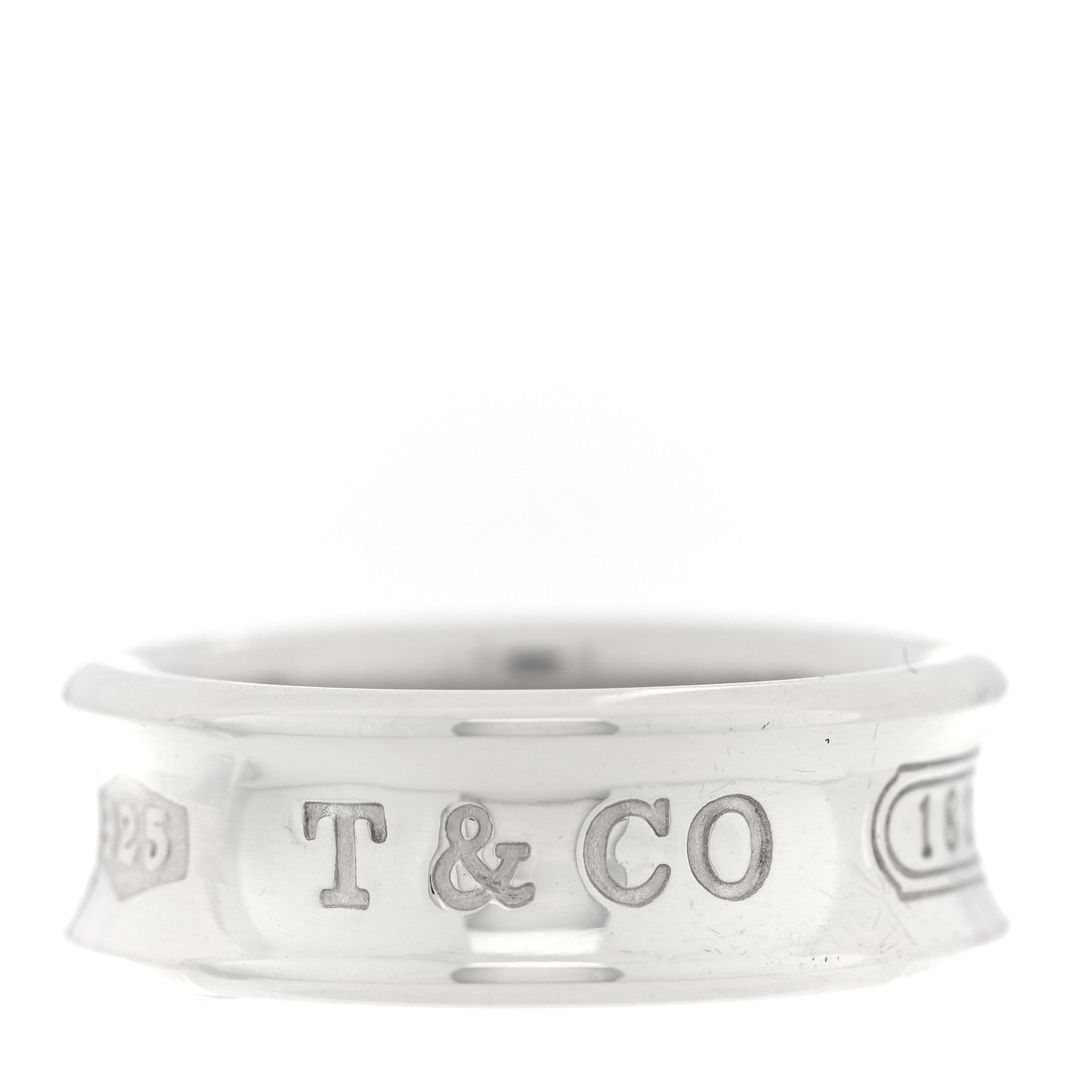 Tiffany Sterling Silver 1837 Band Ring 52 6 1 of 4