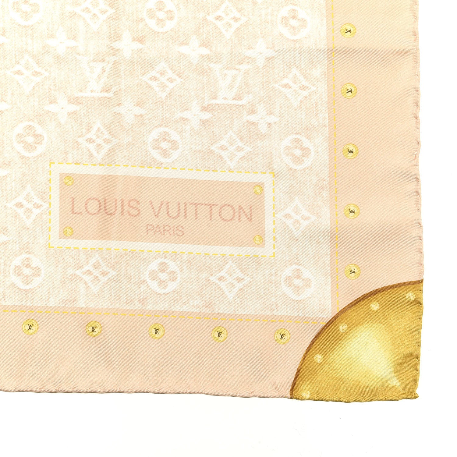 Louis Vuitton Silk Monogram Denim Bandana Scarf 2 of 3