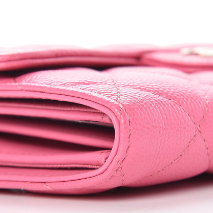 Chanel Caviar Quilted Medium Flap Wallet Pink 9 of 11
