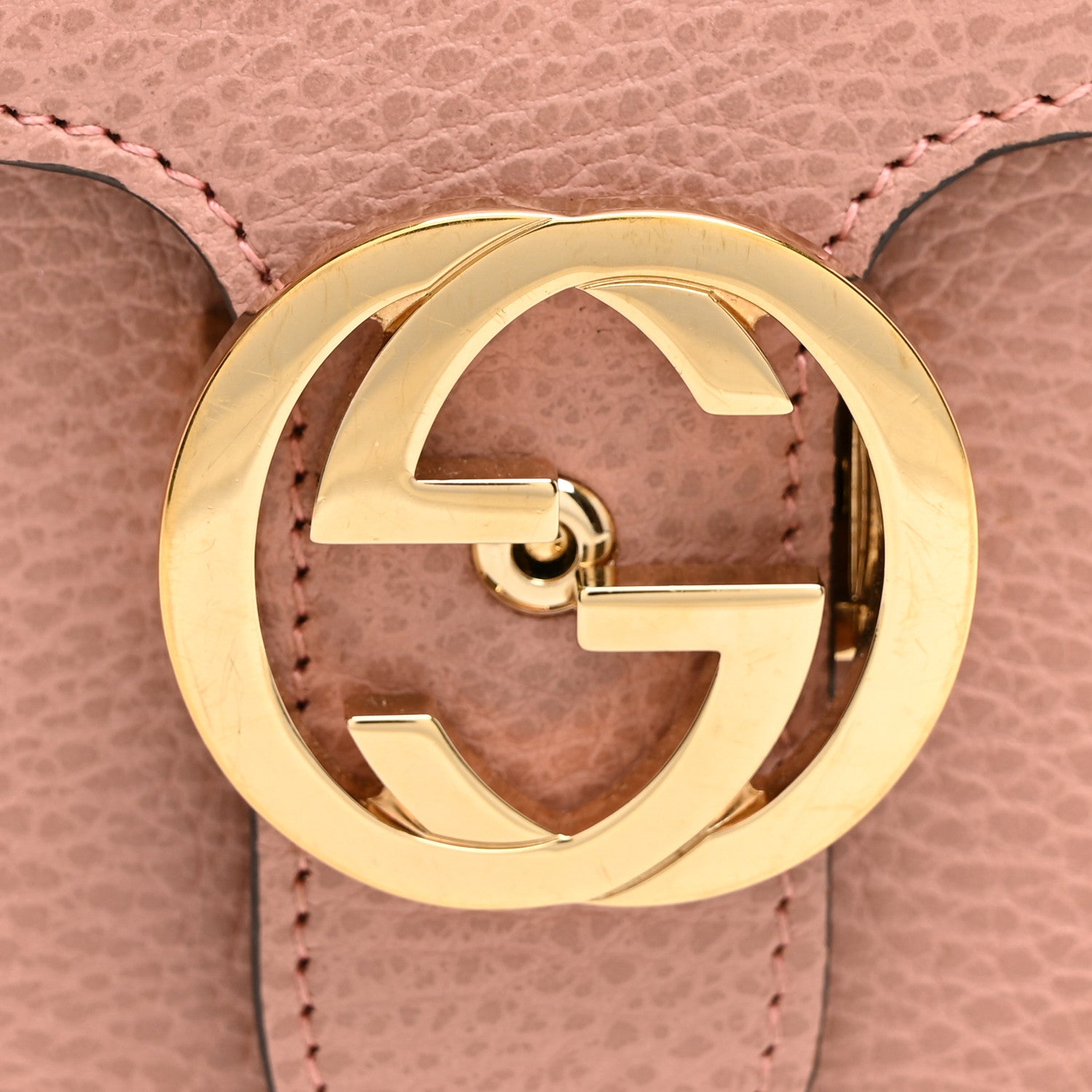 Gucci Dollar Calfskin Small Interlocking G Shoulder Bag Soft Pink 8 of 10