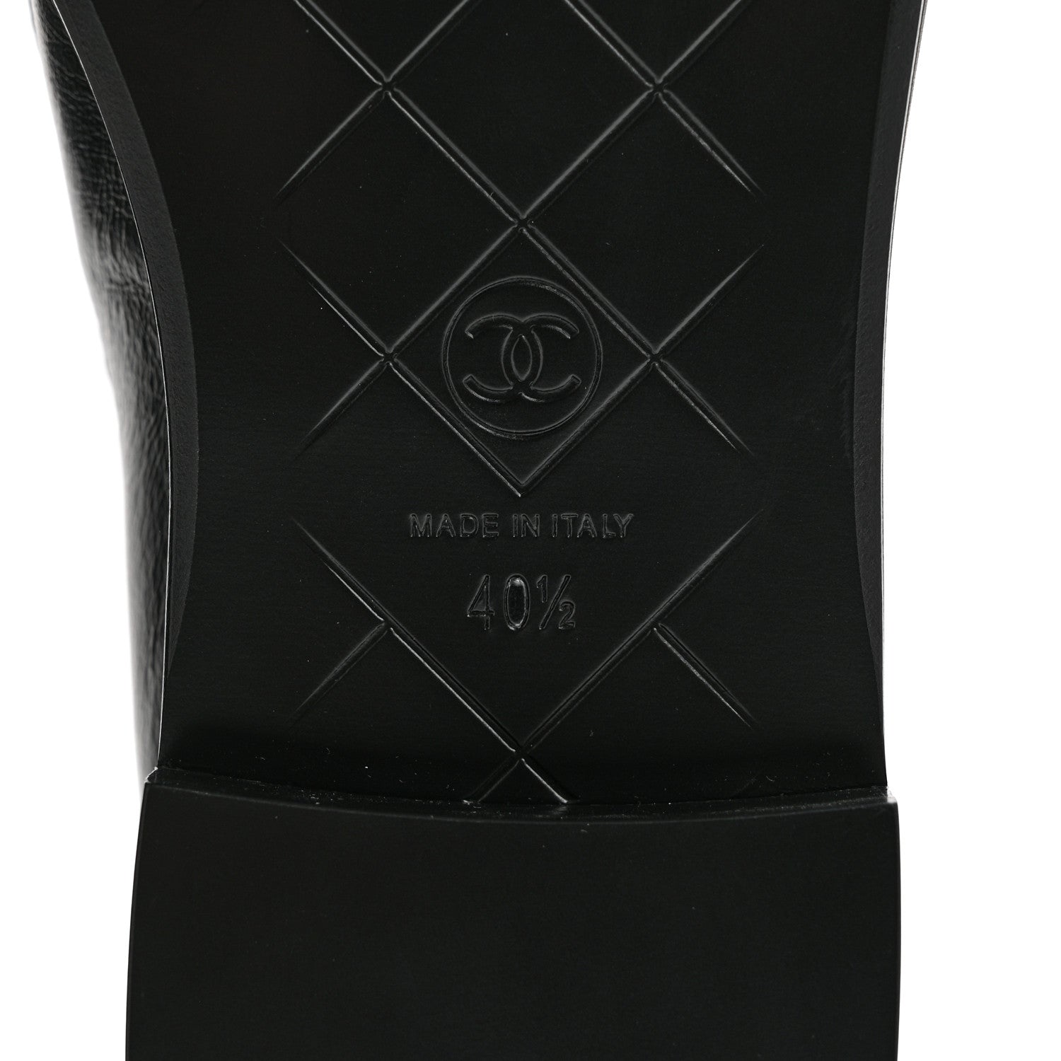 Chanel Crumpled Lambskin Quilted CC Turnlock Loafers 40.5 Black 7 of 9