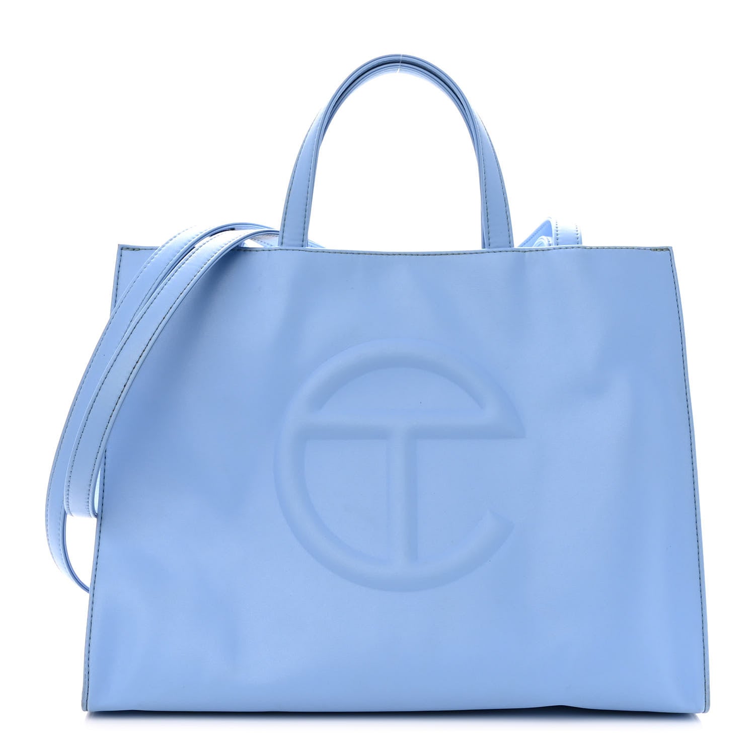 Telfar Vegan Leather Medium Shopping Bag Cerulean 1 of 10