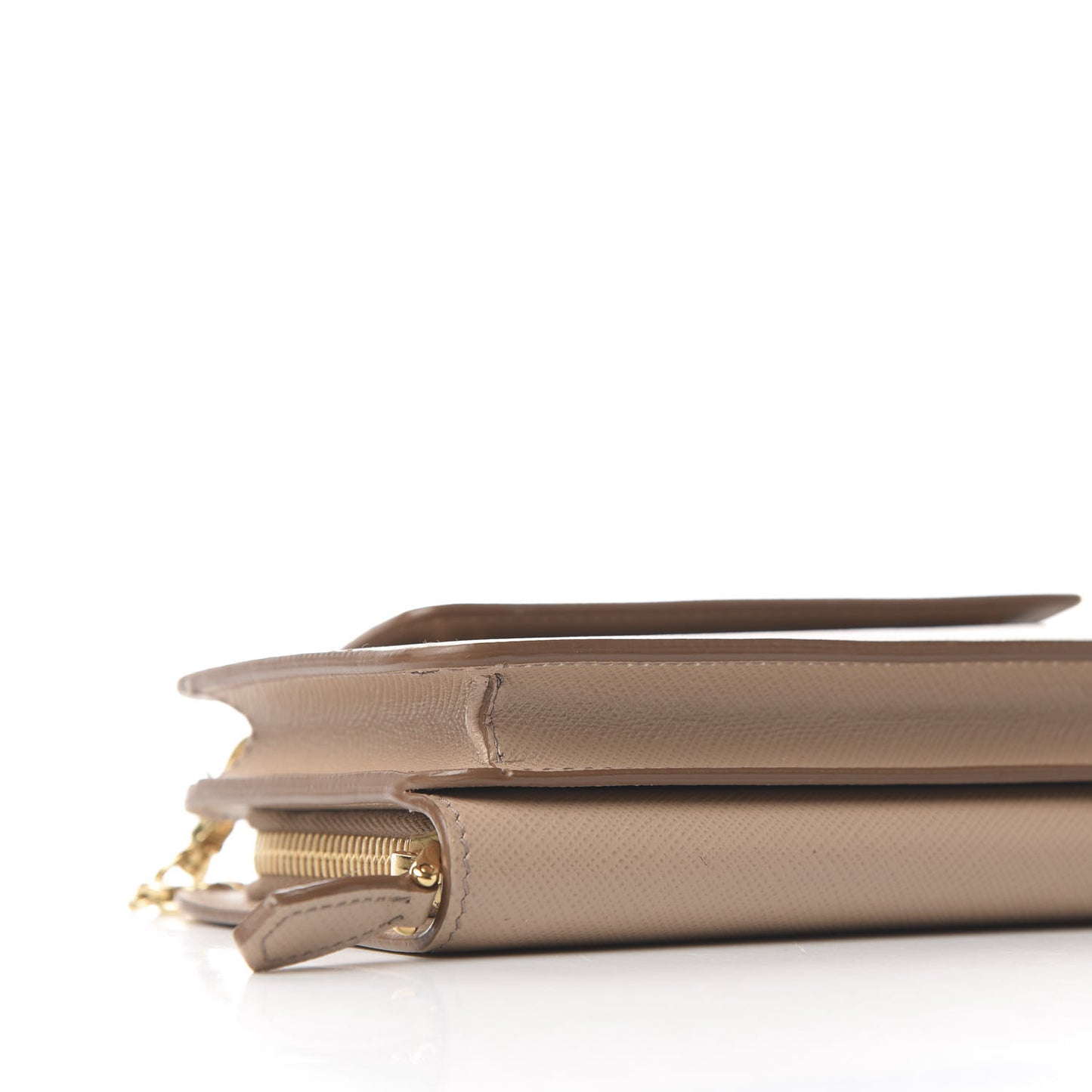 Saffiano Chain Wallet Cammeo