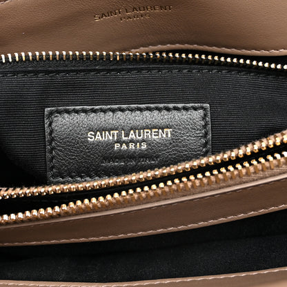 Saint Laurent Calfskin Y Quilted Monogram Medium Loulou Chain Satchel Dark Latte 6 of 11