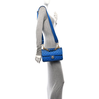 Chanel Caviar Quilted Medium Sunset On The Sea Flap Blue 2 of 10