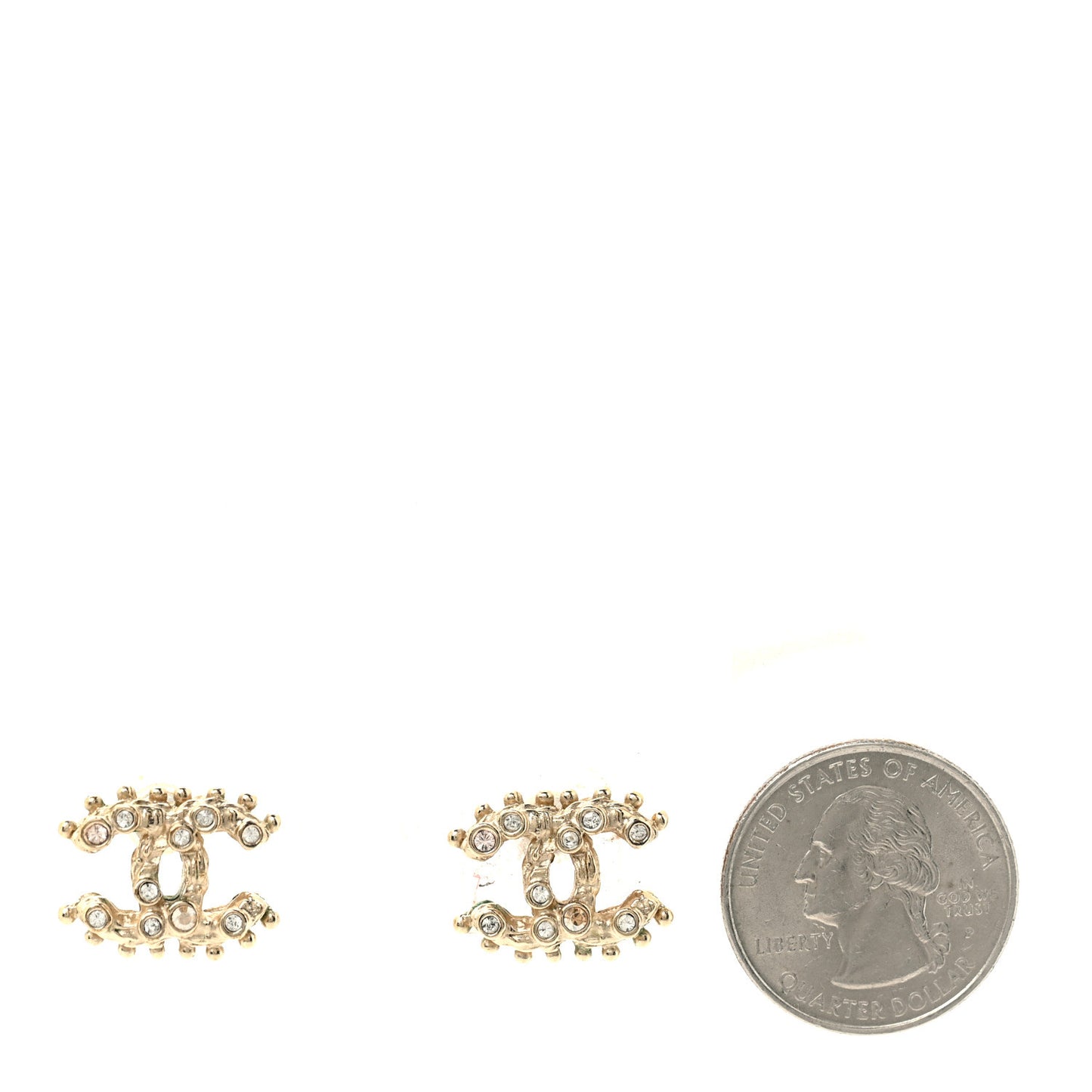 Crystal CC Earrings Gold