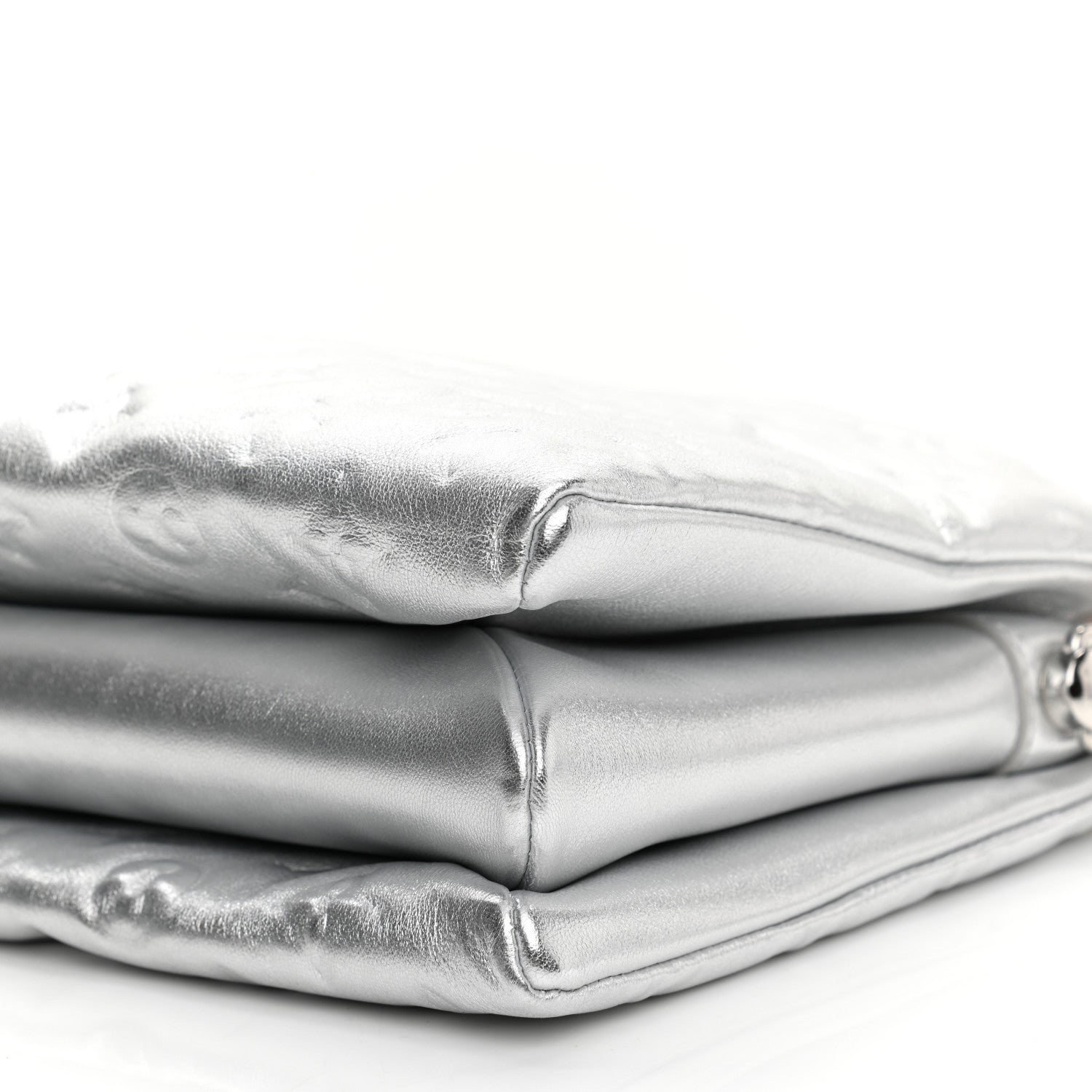 Louis Vuitton Metallic Lambskin Embossed Monogram Coussin PM Silver 6 of 12