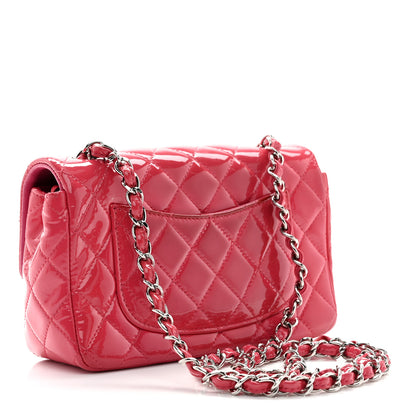 Chanel Patent Calfskin Quilted Mini Rectangular Flap Pink 3 of 11