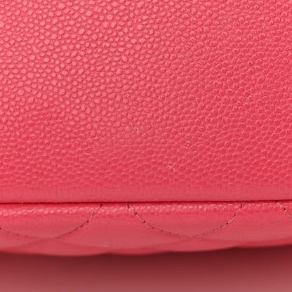 Chanel Caviar Quilted Medium Curvy Pouch Cosmetic Case Pink 12 of 14