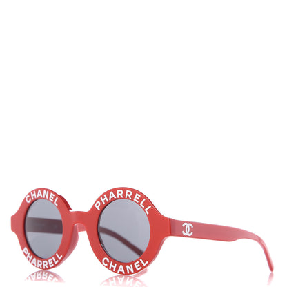 Chanel x Pharrell Williams Round 19mm Sunglasses Red 1 of 8