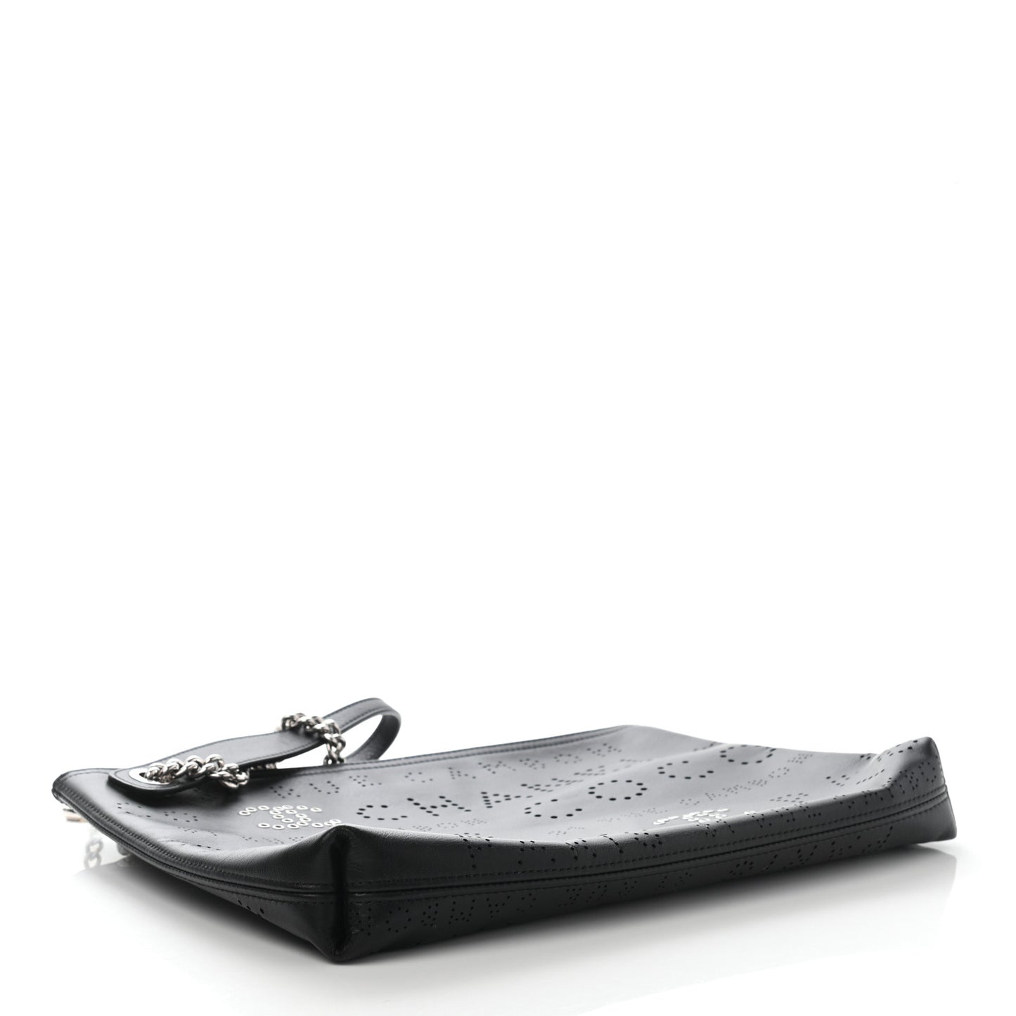 Calfskin Eyelets Clutch Black