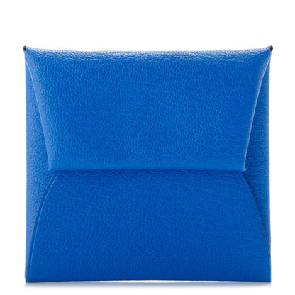 Hermes Chevre Mysore Bastia Coin Purse Bleu Hydra 1 of 6