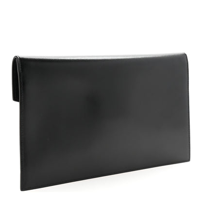Saint Laurent Smooth Shiny Calfskin Monogram Uptown Pouch Black 3 of 7