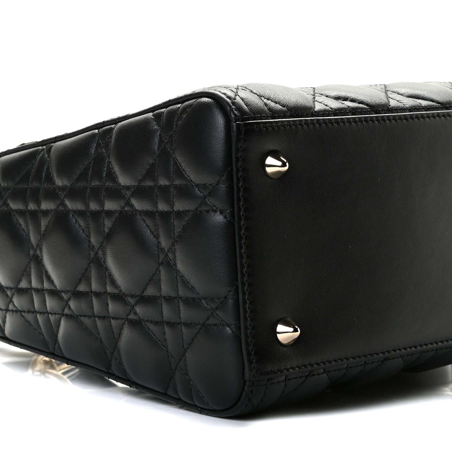 Christian Dior Lambskin Cannage Medium Lady Dior Black 6 of 8