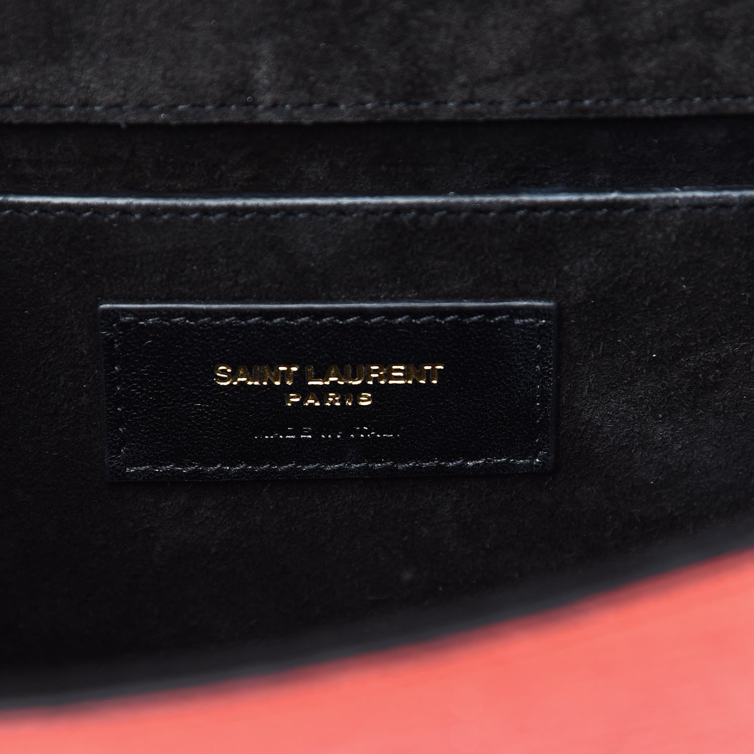 Saint Laurent Metallic Calfskin Small Classic Monogram Kate Satchel Red 6 of 9