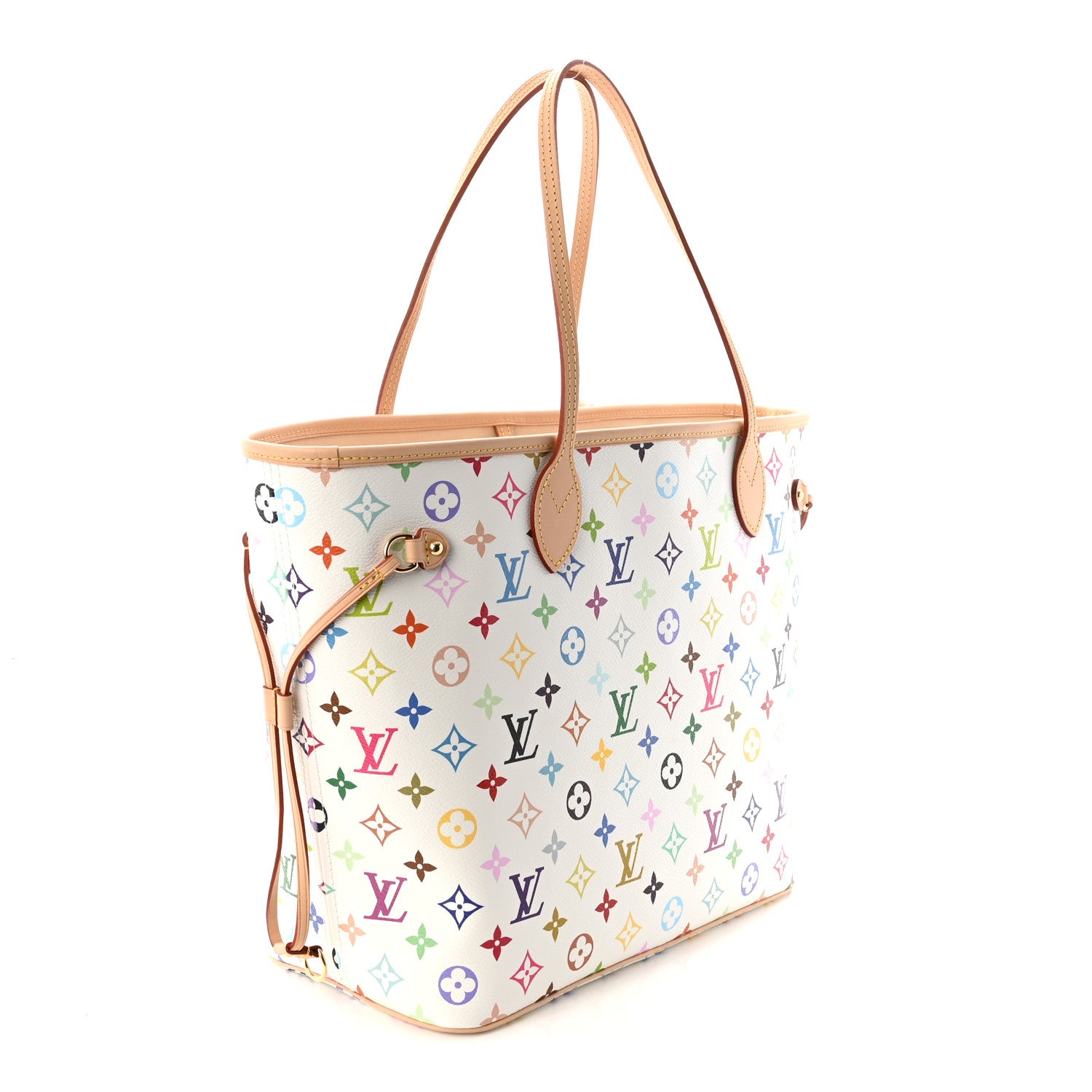 Louis Vuitton LV X TM Monogram Multicolor Neverfull MM White 4 of 10