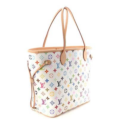 Louis Vuitton LV X TM Monogram Multicolor Neverfull MM White 4 of 10