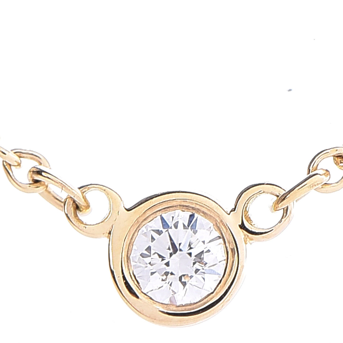 18K Yellow Gold Diamond .50ct Elsa Peretti Diamonds by the Yard Pendant Necklace