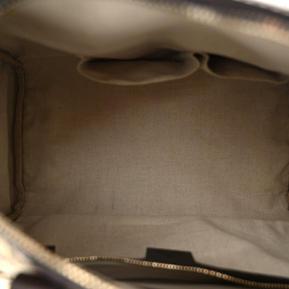 Gucci Monogram Selleria Calfskin Vintage Web Medium Boston Beige Ebony Cocoa 5 of 13