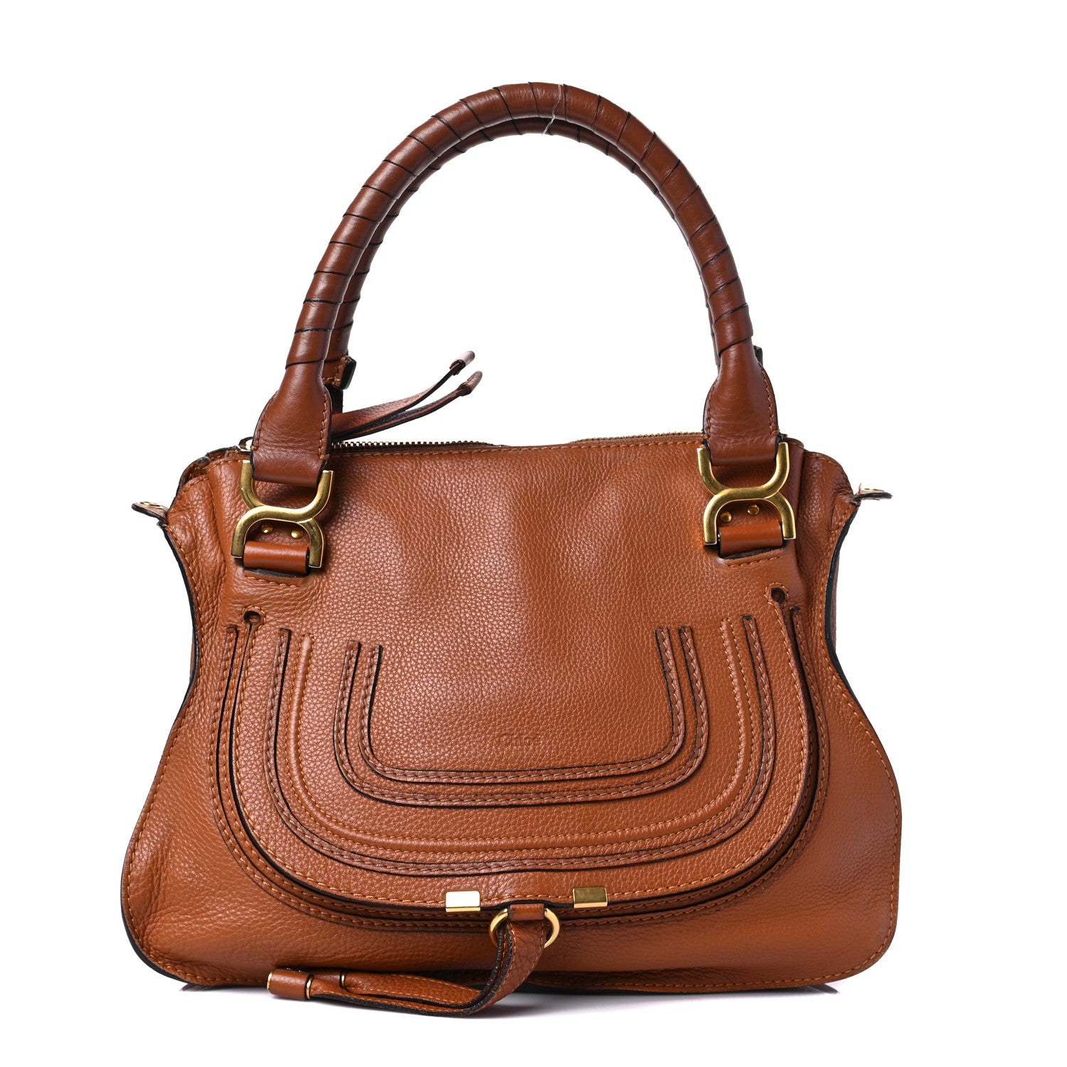 Chloe Calfskin Medium Marcie Satchel Tan 1 of 10