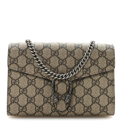 Gucci GG Supreme Monogram Mini Dionysus Chain Wallet Beige Taupe 1 of 10