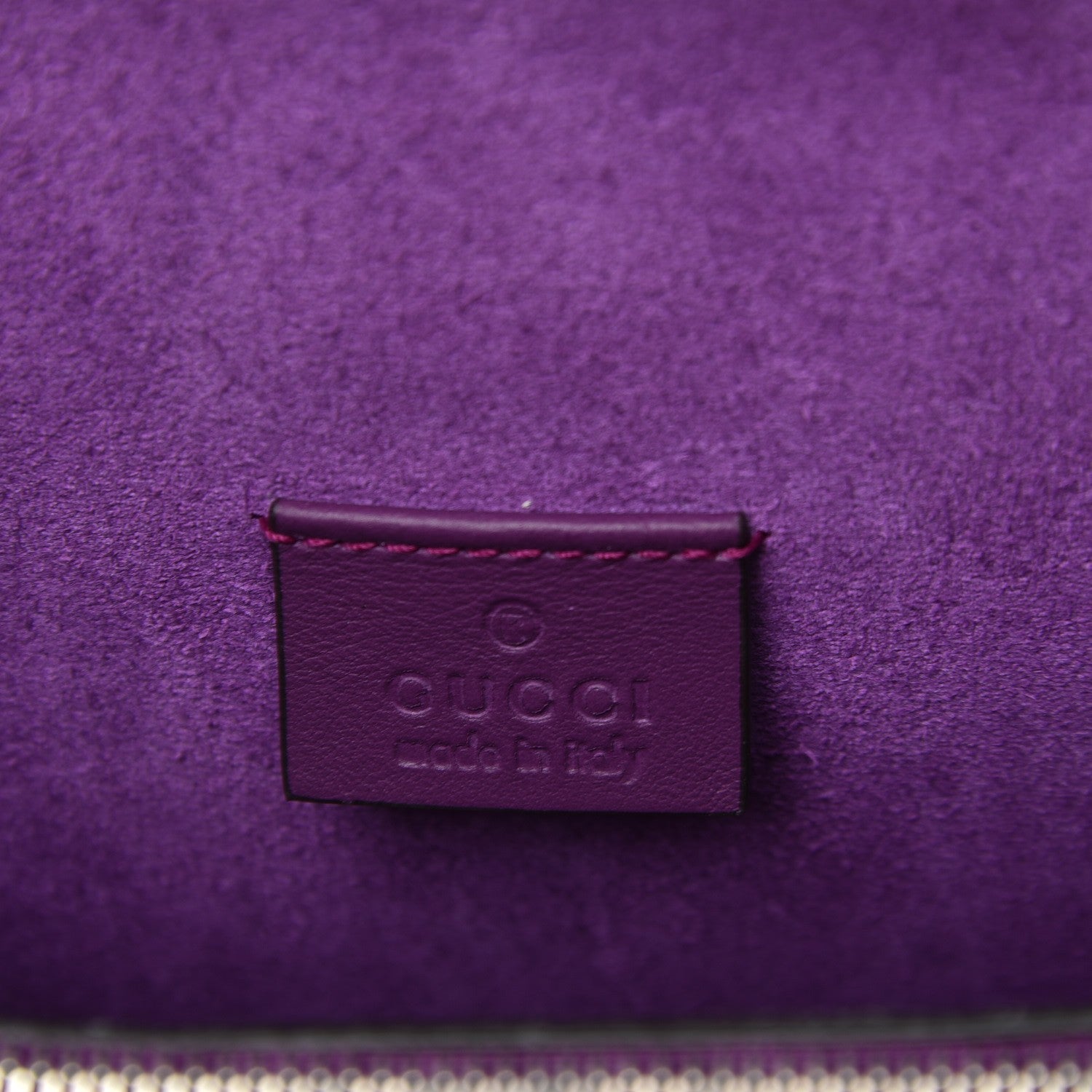 Gucci GG Supreme Monogram Embroidered Small Dionysus Shoulder Bag Purple 7 of 8