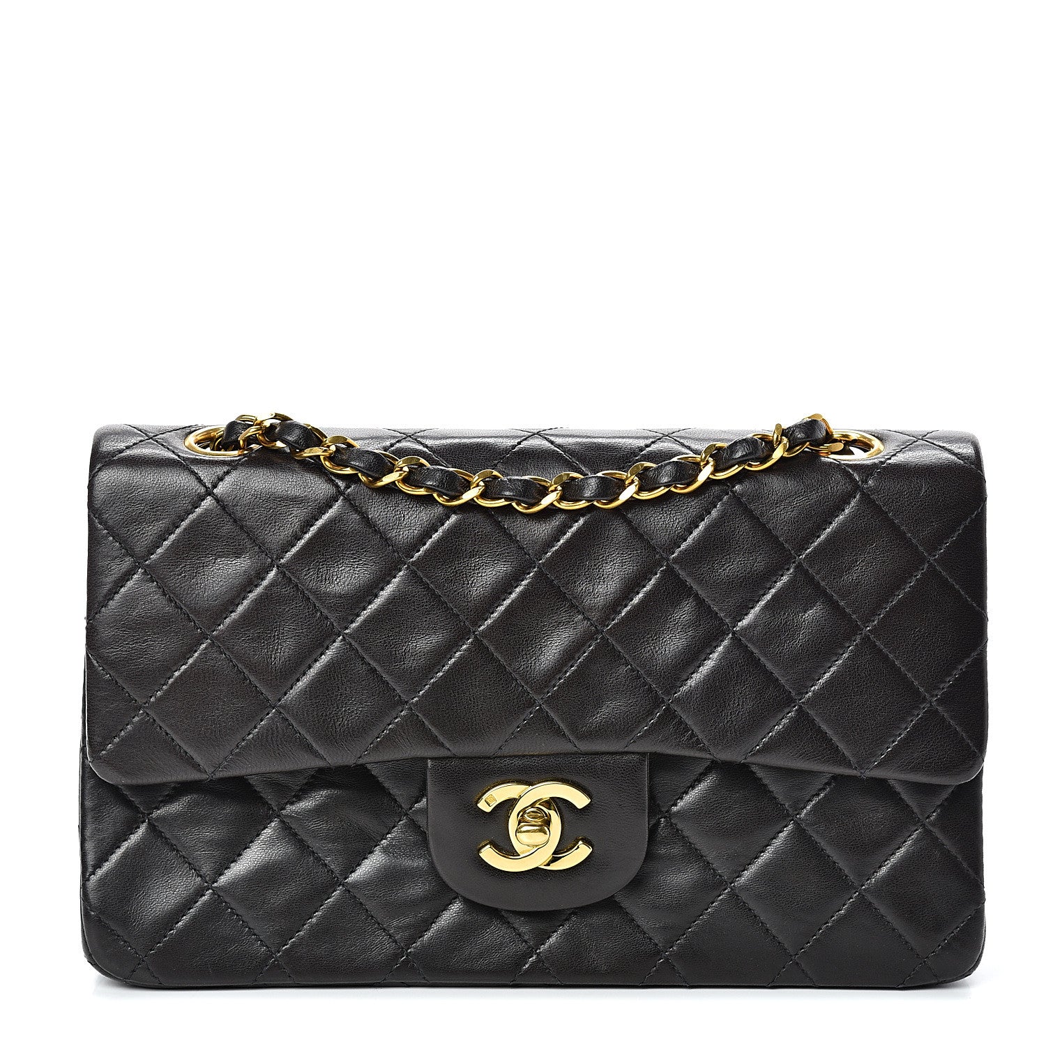 Chanel Lambskin Quilted Small Double Flap Black 1 of 15