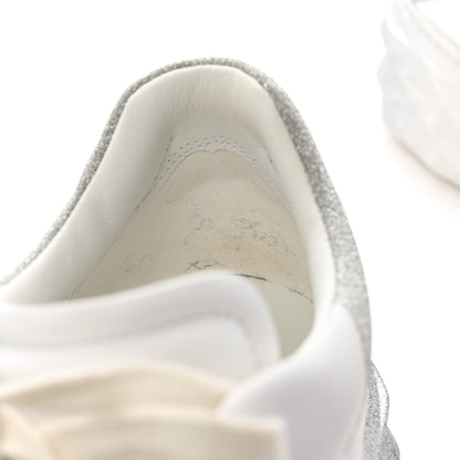 Jimmy Choo Nappa Diamond Maxi Platform Sneakers 38.5 White Silver 9 of 11