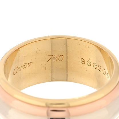 Cartier 18K Pink Yellow White Gold Trinity Saturn Band Ring 54 6.75 4 of 4