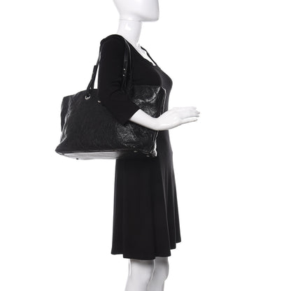 Chanel Glazed Calfskin Large On The Road Tote Black 2 of 11