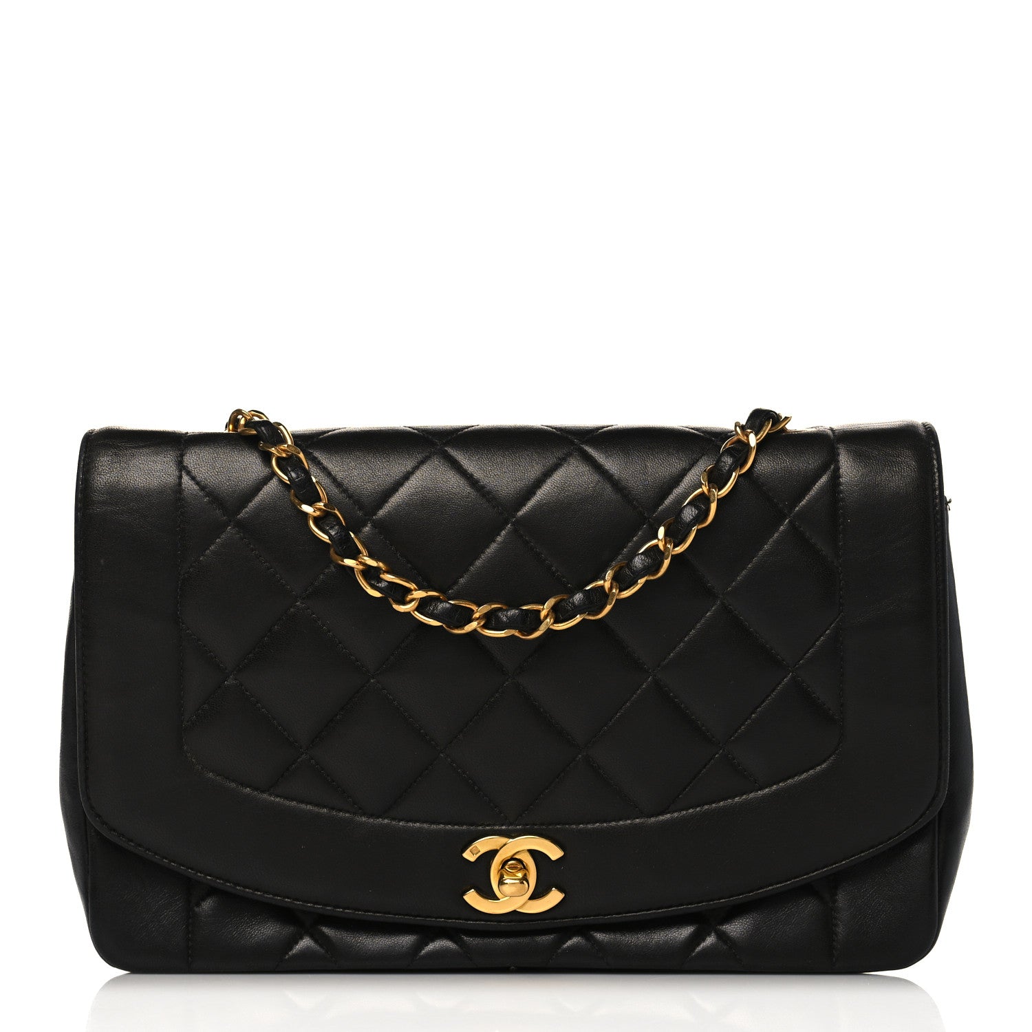 Chanel Lambskin Quilted Medium Single Flap Black 1 of 11