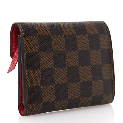 Louis Vuitton Damier Ebene Victorine Wallet Red 3 of 14