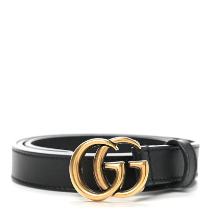 Gucci Calfskin Double G 20mm Belt 75 30 Black 1 of 5